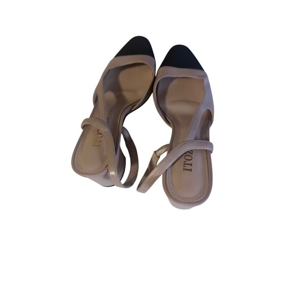 Itozer tan and black sling back heels size - Picture 6 of 6